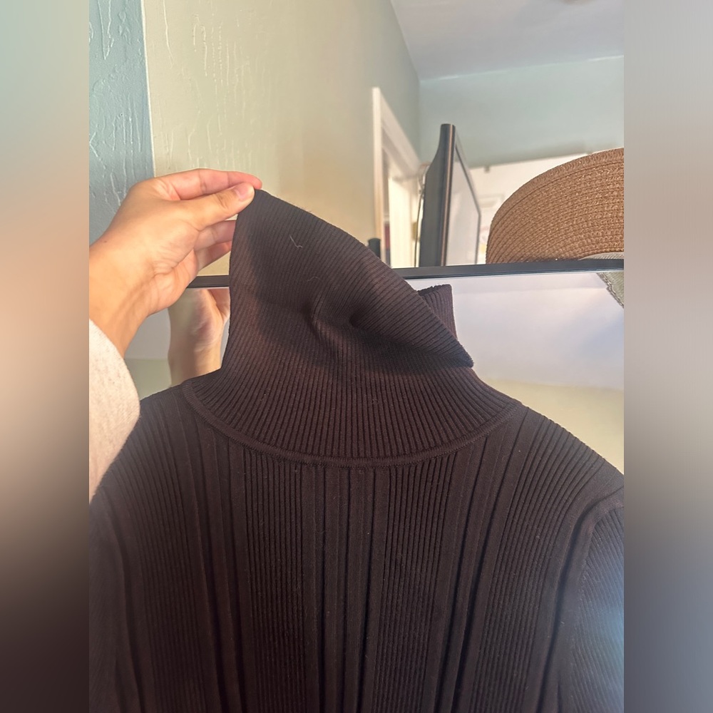 NWT White House Black Market Ribbed Black Turtleneck Sweater - Picture 8 of 10